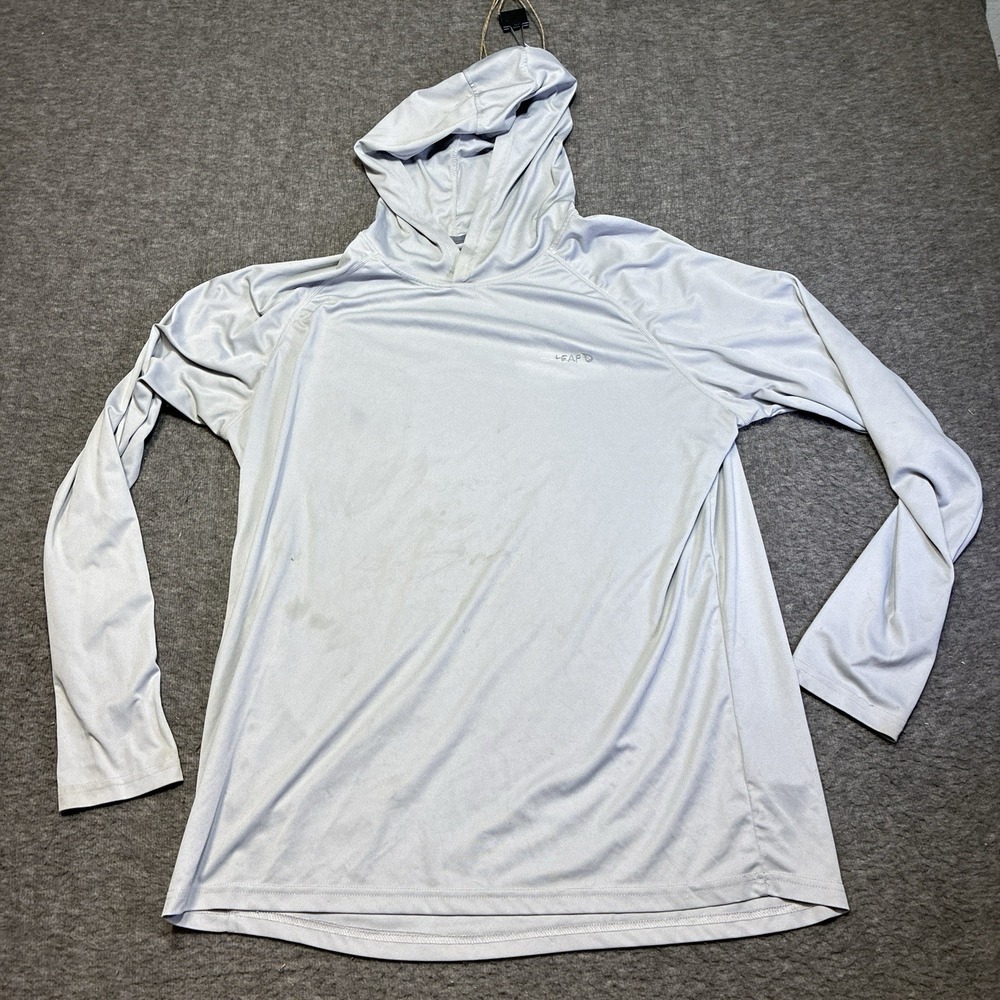 BALEAF Hoodie Pullover Sun Shirt Gray XL‎ Men's Long Sleeve Fishing Swimming